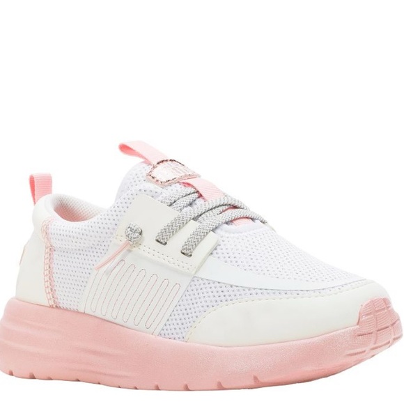 Hey Dude Sirocco Play Pink/White Sneakers Youth NWT - Picture 3 of 7
